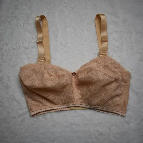Ardyss Angel Bra Sz 30J Nude Floral Lace Adjustable Straps Demi Back Support - Picture 10 of 16